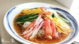 夏ランチ☆冷やし中華風ぶっかけ素麺